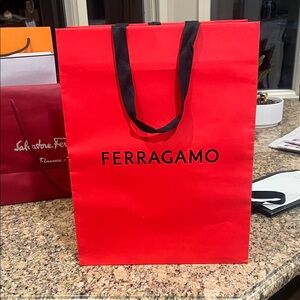 Salvatore Ferragamo Red Shopping Bag